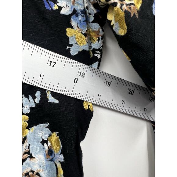J Jill Shirt Womens Long Sleeve Floral Layered Tunic Top Black Size Small - Picture 7 of 8